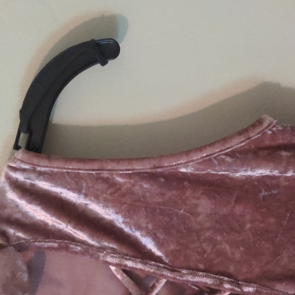 Minette, Pink, Crushed Velvet, Sleeveless Top, no size listed, maybe size S - Picture 5 of 10
